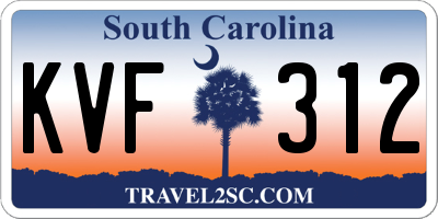 SC license plate KVF312