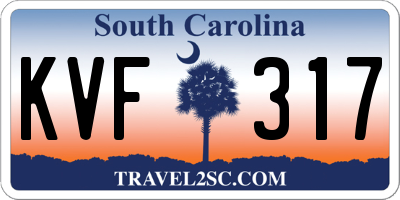SC license plate KVF317