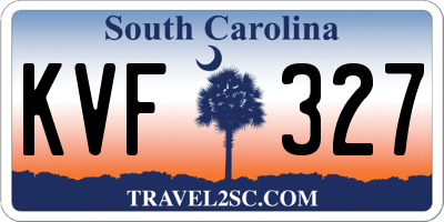 SC license plate KVF327