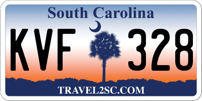 SC license plate KVF328
