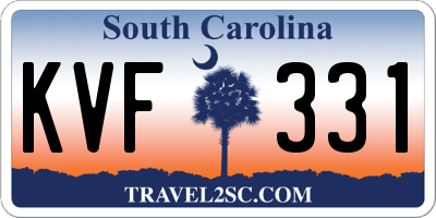 SC license plate KVF331