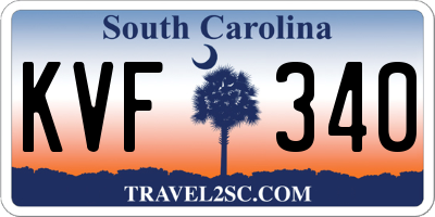 SC license plate KVF340