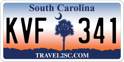 SC license plate KVF341