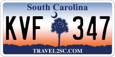 SC license plate KVF347