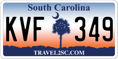 SC license plate KVF349