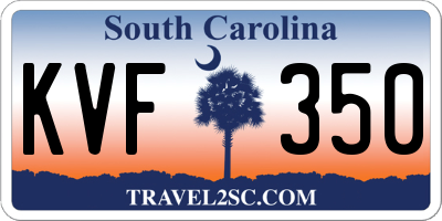 SC license plate KVF350