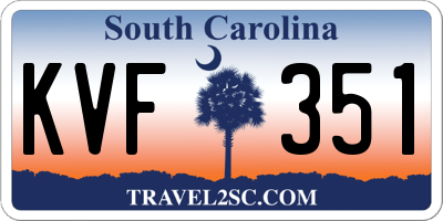 SC license plate KVF351