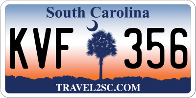 SC license plate KVF356