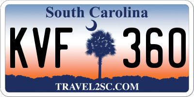 SC license plate KVF360