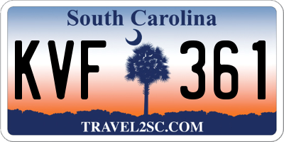 SC license plate KVF361