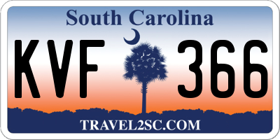 SC license plate KVF366