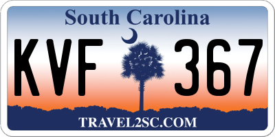 SC license plate KVF367