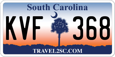 SC license plate KVF368