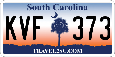 SC license plate KVF373