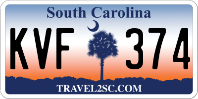 SC license plate KVF374