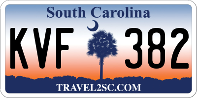 SC license plate KVF382