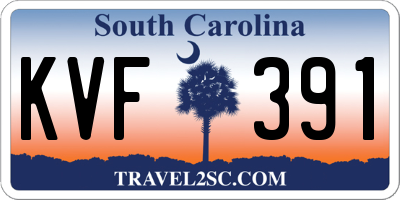 SC license plate KVF391
