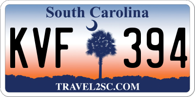 SC license plate KVF394