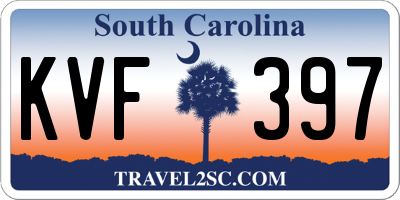 SC license plate KVF397