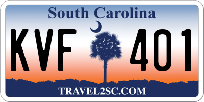 SC license plate KVF401