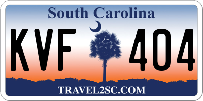 SC license plate KVF404