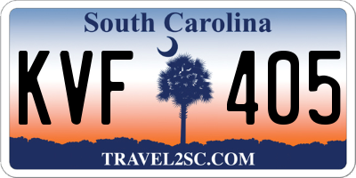 SC license plate KVF405