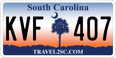 SC license plate KVF407