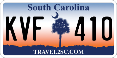 SC license plate KVF410