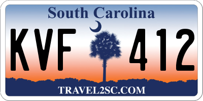 SC license plate KVF412