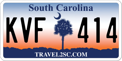 SC license plate KVF414