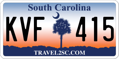 SC license plate KVF415