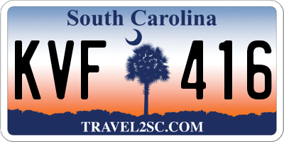 SC license plate KVF416
