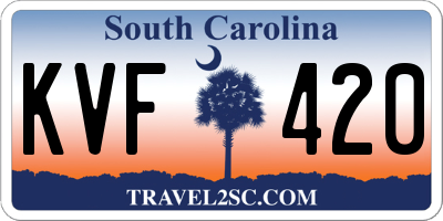 SC license plate KVF420