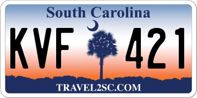 SC license plate KVF421