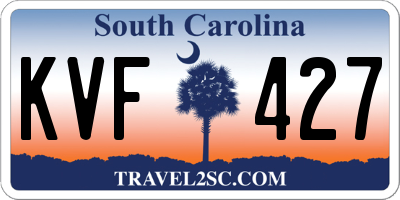 SC license plate KVF427