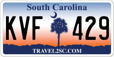 SC license plate KVF429