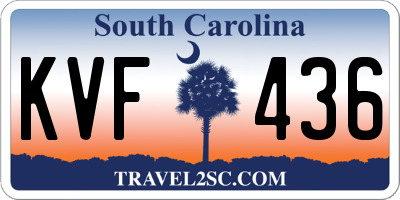 SC license plate KVF436