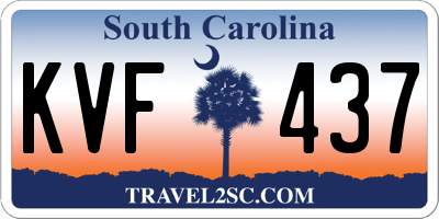 SC license plate KVF437
