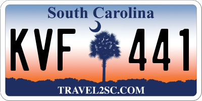 SC license plate KVF441