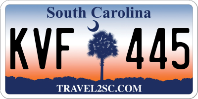 SC license plate KVF445