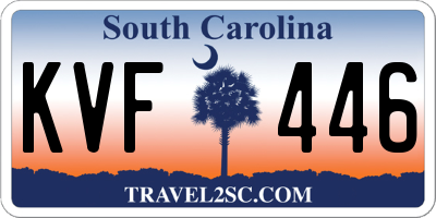 SC license plate KVF446