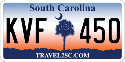 SC license plate KVF450