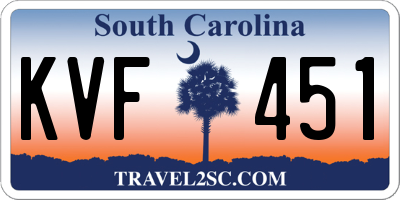 SC license plate KVF451