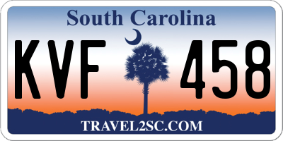 SC license plate KVF458