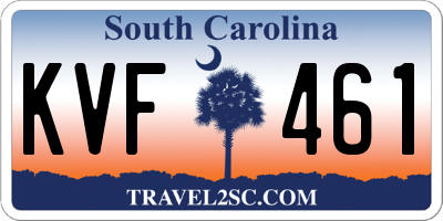 SC license plate KVF461