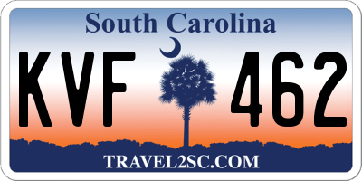 SC license plate KVF462