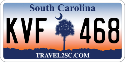 SC license plate KVF468