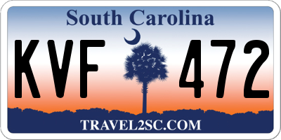 SC license plate KVF472