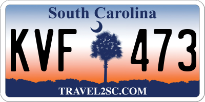 SC license plate KVF473