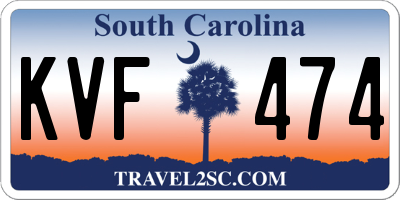 SC license plate KVF474